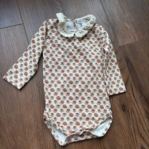 Bebe Organic Ruffle Bodysuit Sz 3-6mo